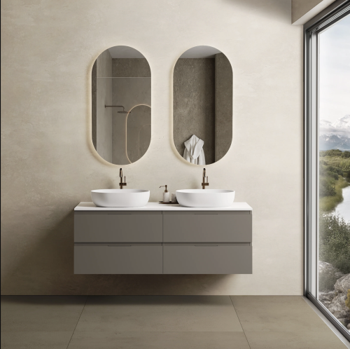 Marmy CODE TOP 140x50 dupla, pultos függesztett alsószekrény, 4 fiók, laminált Dark Taupe 20 51 24 14 00 74