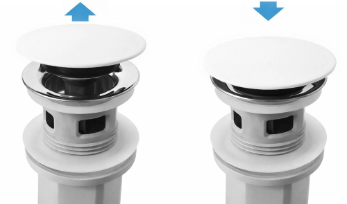 Rea Flow mosdószifon click-clack leeresztővel, szálcsiszolt réz REA-A9497