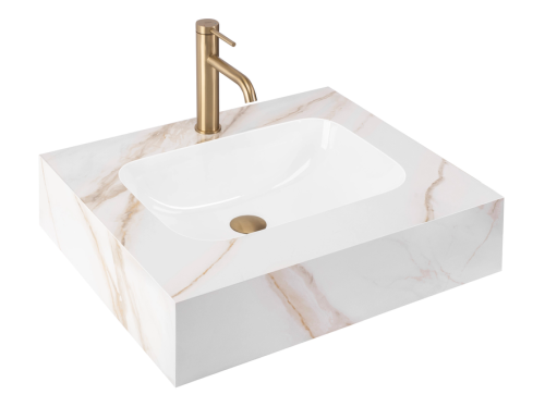 REA Aresa Grey Gold 60 mosdó 60x50 cm, márvány mintás REA-U9976