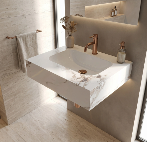 REA Aresa Cold Jade 60 mosdó 60x50 cm, márvány mintás REA-U9975