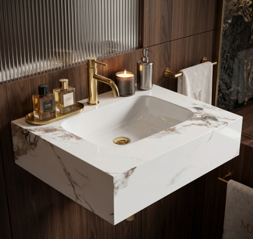 REA Aresa Cold Jade 60 mosdó 60x50 cm, márvány mintás REA-U9975