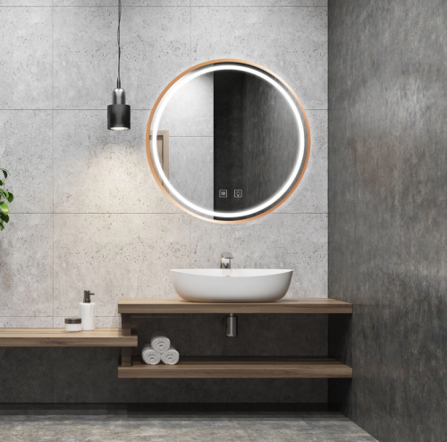 Rea MMJ LED Tükör 70cm, szálcsiszolt réz HOM-05492
