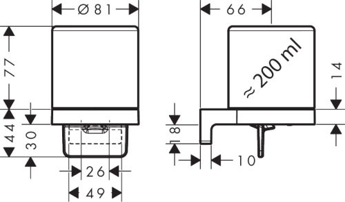 Hansgrohe AddStoris S folyékonyszappan adagoló, matt fehér 41765700