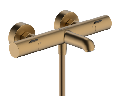 Hansgrohe Ecostat Fine termosztátos kádcsaptelep, szálcsiszolt bronz 13325140