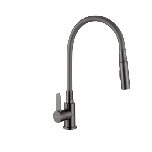 Invena DALIS mosogató csaptelep flexibilis kifolyóval, grafit BZ-64-024-L