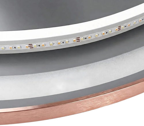 Rea MMJ LED Tükör 60cm, szálcsiszolt réz HOM-05491