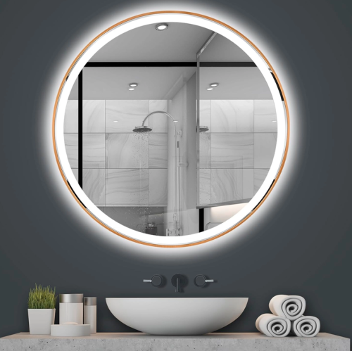 Rea MMJ LED Tükör 50cm, szálcsiszolt réz HOM-05490