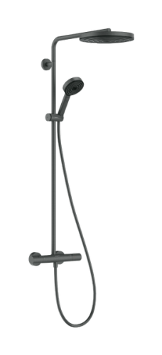 Hansgrohe Pulsify S Puro Showerpipe EcoSmart 260 1jet Ecostat Fine termosztátos zuhanyrendszer, szálcsiszolt fekete króm 24237340