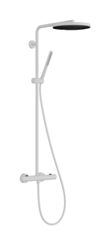 Hansgrohe Pulsify S Puro Showerpipe 260 1jet Ecostat Fine termosztátos zuhanyrendszer, matt fehér 24222700