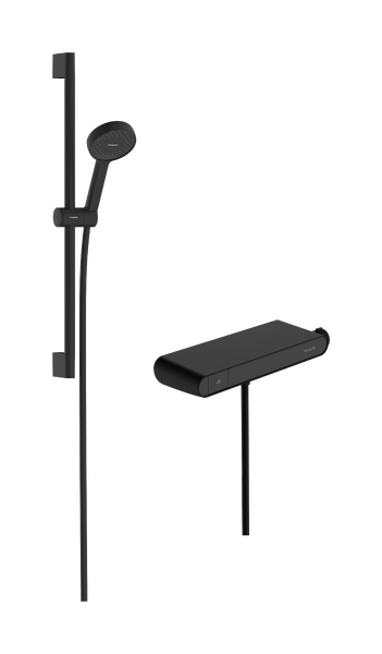 Hansgrohe Activera Select S EcoSmart 95 2jet ShowerTablet Select 360 termosztátos csaptelep zuhanyszettel, matt fekete 28087670