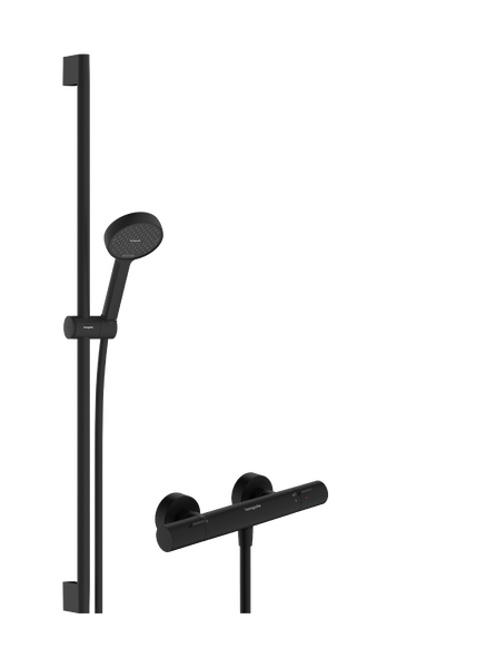 Hansgrohe Activera Select S EcoSmart 95 2jet Ecostat Fine termosztátos csaptelep zuhanyszettel, matt fekete 28086670
