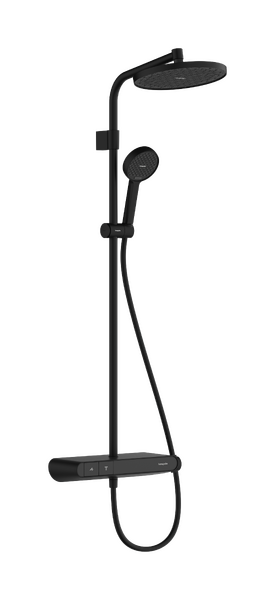 Hansgrohe Activera S Showerpipe EcoSmart 240 1jet ShowerTablet Select 360 Varia termosztátos zuhanyrendszer, matt fekete 28638670