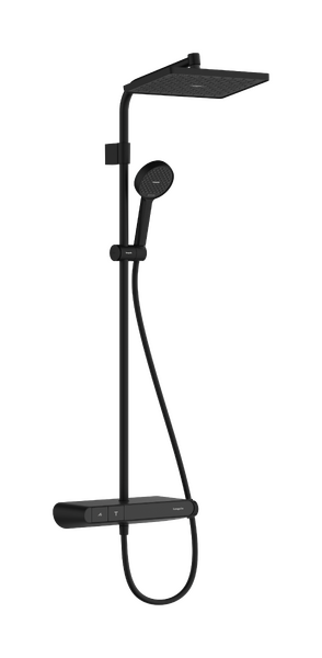 Hansgrohe Activera Q Showerpipe EcoSmart 290/180 1jet ShowerTablet Select 360 Varia termosztátos zuhanyrendszer, matt fekete 28648670