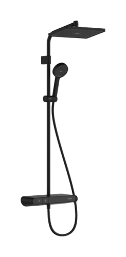 Hansgrohe Activera Q Showerpipe EcoSmart 290/180 1jet ShowerTablet Select 360 Varia termosztátos zuhanyrendszer, matt fekete 28648670