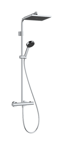 Hansgrohe Activera Q Showerpipe EcoSmart+ 290/180 1jet Ecostat Fine termosztátos zuhanyrendszer, króm 28749000