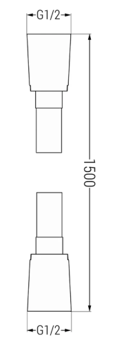 Mexen zuhanytömlő 150 cm, fehér 79450-20