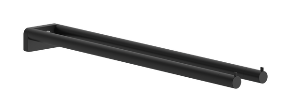 Hansgohe AddStoris S 44 cm dupla törölközőtartó, matt fekete 41787670