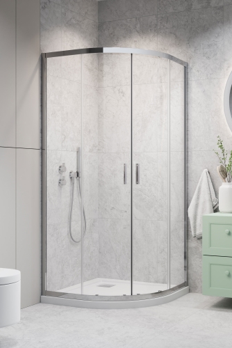 Radaway Alienta E 80x90 cm íves zuhanykabin, króm 10248090-01-01
