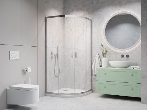 Radaway Alienta E 100x80 cm íves zuhanykabin, króm 10248010-01-01