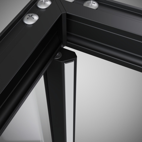 Radaway Alienta Black D 80x90 cm szögletes zuhanykabin, fekete 10258090-54-01
