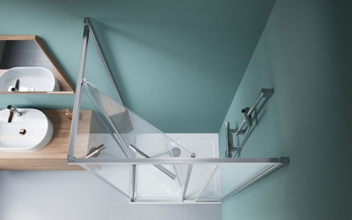 Radaway Alienta SD II 100x80 cm szögletes zuhanykabin, króm 10192180-01-01