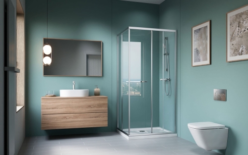 Radaway Alienta SD II 100x80 cm szögletes zuhanykabin, króm 10192180-01-01
