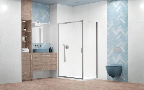 Radaway Alienta DWJ 110 cm zuhanyajtó, króm 10260110-01-01