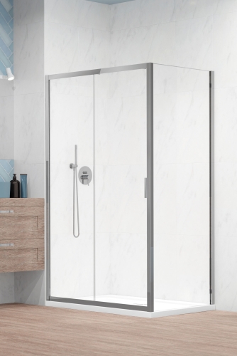 Radaway Alienta DWJ 140 cm zuhanyajtó, króm 10260140-01-01