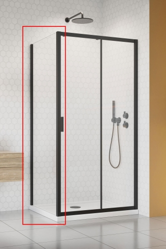 Radaway Alienta Black S 80 cm oldalfal, fekete 10270080-54-01
