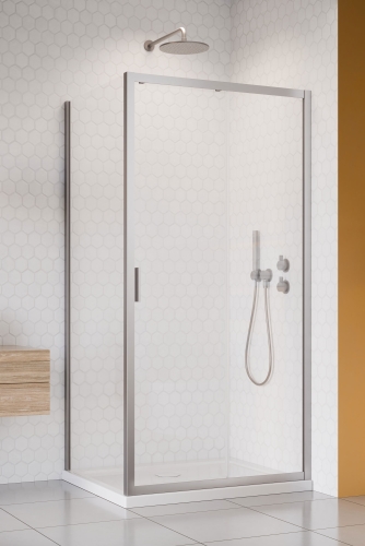 Radaway Alienta Brushed Nickel DWJ 120 cm zuhanyajtó, szálcsiszolt króm 10260120-91-01