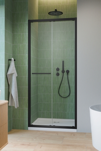 Radaway Alienta Black DWB 100 cm zuhanyajtó, fekete 10180100-54-01