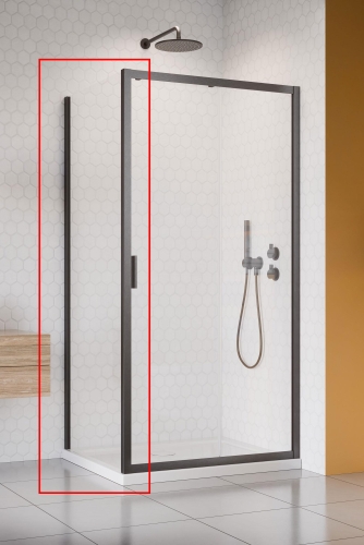 Radaway Alienta Brushed GunMetal S 80 cm oldalfal, szálcsiszolt fegyvermetál 10270080-92-01