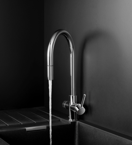 Roca Aquafy Cold- Start-os víztisztítós konyhai csaptelep kihúzható kifolyóval, króm A5A8D3GC00