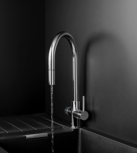 Roca Aquafy Cold- Start-os víztisztítós konyhai csaptelep kihúzható kifolyóval, króm A5A8D3GC00