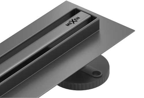 Mexen Flat 360° Slim 50 cm zuhanyfolyóka, szálcsiszolt gun gray 1E41050