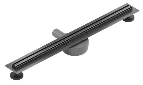 Mexen Flat 360° Slim 50 cm zuhanyfolyóka, szálcsiszolt gun gray 1E41050
