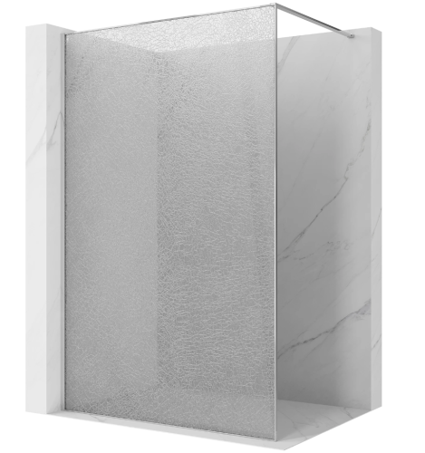 Mexen Kioto 120 cm Walk-in zuhanyfal Crackle átlátszó üveggel, króm 800-120-101-01-04-X