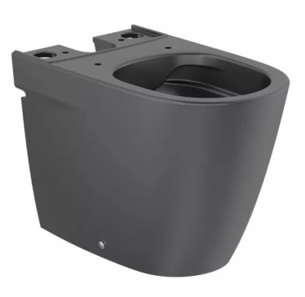 Roca Ona rimless monoblokkos wc csésze, matt fekete A342688080