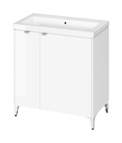 Cersanit OVIDA 80 cm alsószekrény mosdóval, fényes fehér S4047-003