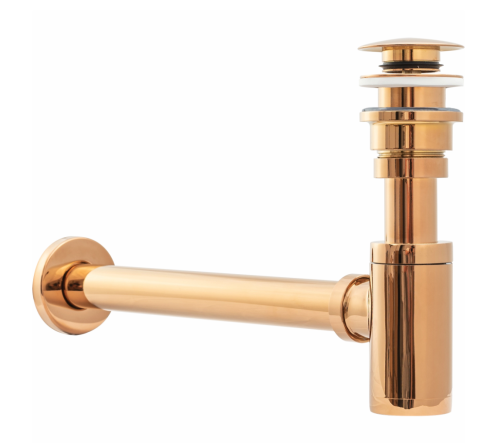 Rea mosdószifon click-clack leeresztő szeleppel, rose gold REA-A8541