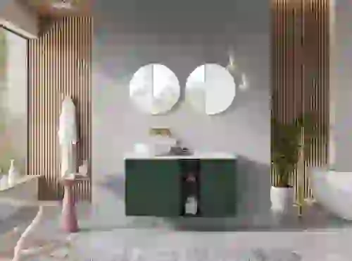 AREZZO design MONTEREY 60 cm-es alsószekrény 1 fiókkal Matt Zöld szifonkivágással