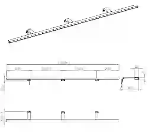 AREZZO LED Lámpa ESTHER 120cm IP44 4000K króm AR-1100230052