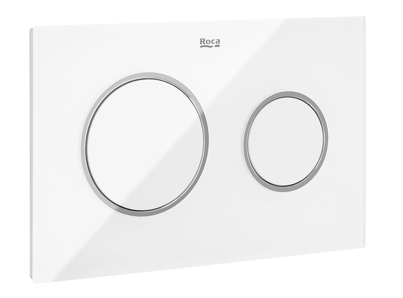 Roca Duplo One PL10 nyomólap, fehér üveg A890189309