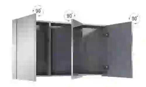 AREZZO design BASIC 120 tükrös szekrény 3 ajtó AR-904656