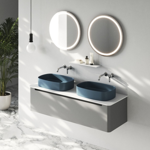 Sapho KERALA Rockstone 122 cm mosdópult, matt fehér KR120-0101