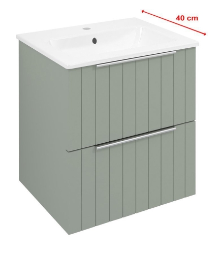 Sapho CIRASA STRIP SLIM 50 cm alsószekrény, verde CR492-4444S