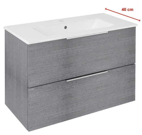 Sapho CIRASA SLIM 80 cm alsószekrény, ezüst tölgy CR792-1111