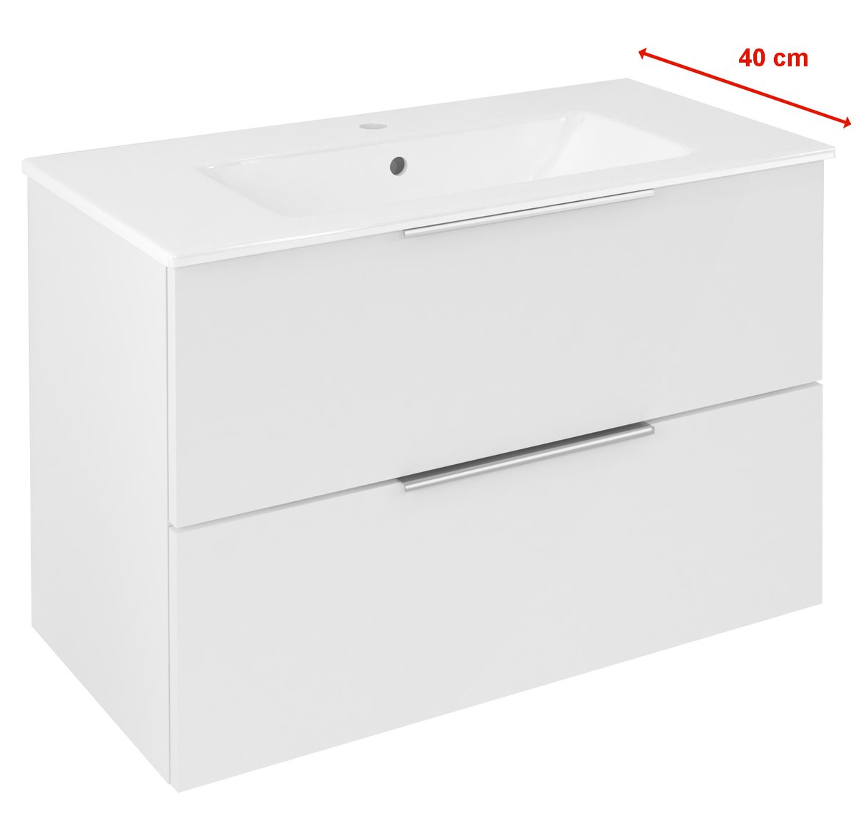 Sapho CIRASA SLIM 80 cm alsószekrény, fényes fehér CR792-3030