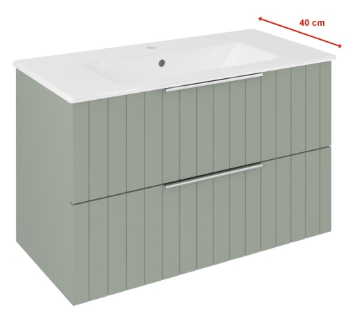 Sapho CIRASA STRIP SLIM 80 cm alsószekrény, verde CR792-4444S