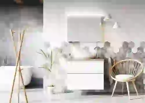 AREZZO design MONTEREY 100 cm-es alsószekrény 2 fiókkal szifonkivágással magasfényű fehér AR-167085